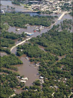 North Cedar Falls flooded