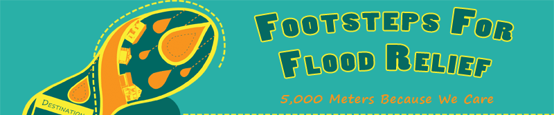 Footsteps For Flood Relief: 5,000 Meters Because We Care
